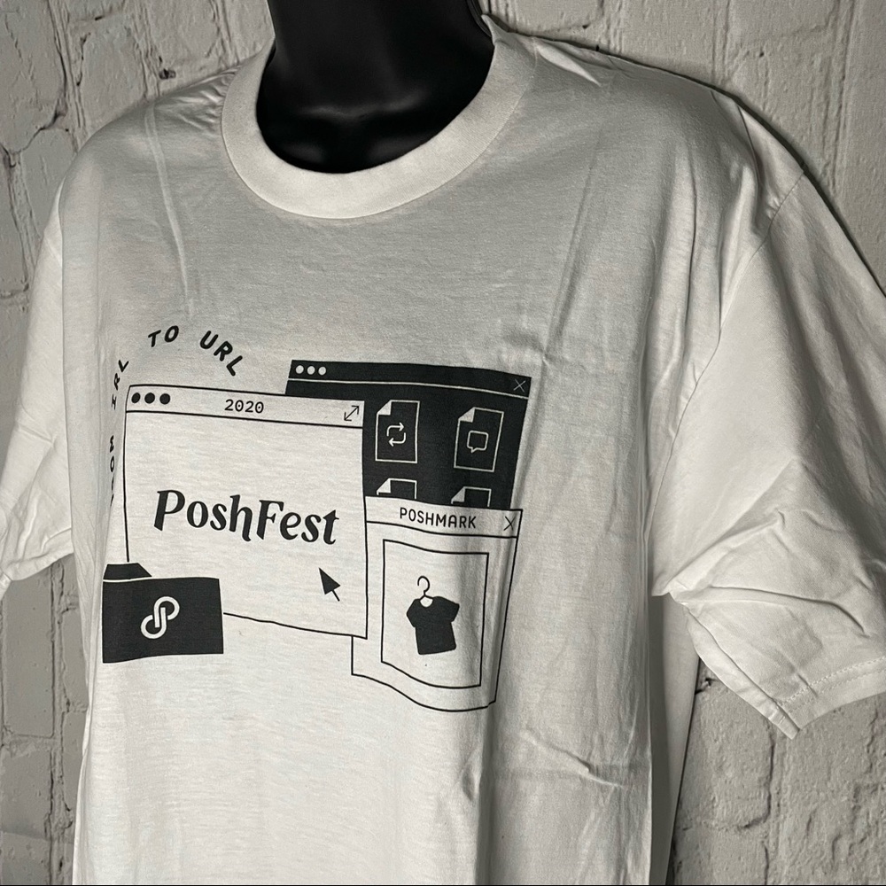 POSHMARK PoshFest 2020 White T-Shirt Size M